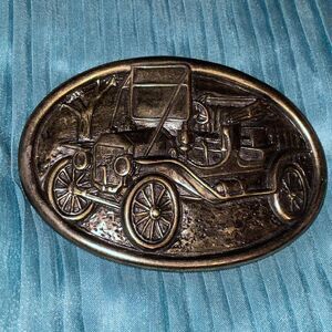 Vintage Antique Avon Americana Heavy Metal‎ Model T Ford Car Belt Buckle